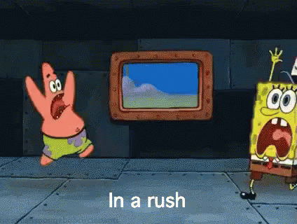 In A Rush GIF - In A Rush Sponge Bob Square Pants Patrick Starfish GIFs