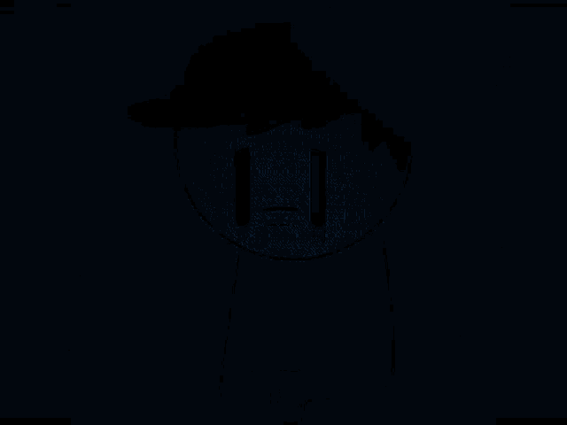 a stick figure holding a cup of coffee with the letter m on it