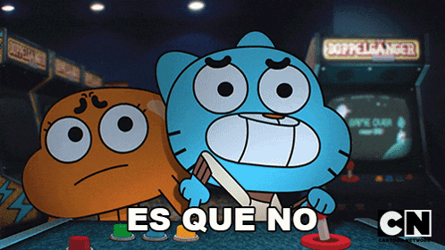 a cartoon of gumball and darwin playing doppelganger