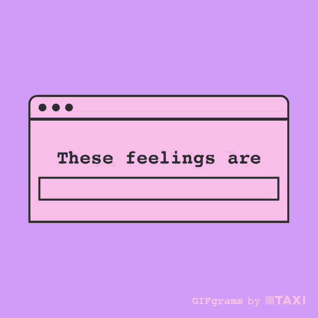 these feelings are unprecedented written on a pink box
