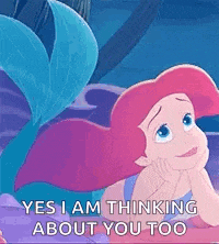 ariel from the little mermaid is thinking about you too