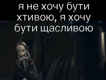 a girl with a gun stands next to another girl with a gun in a dark room