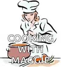 a woman in a chef 's hat is cooking food in a pot .