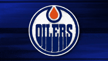 a blue and white logo for the oilers