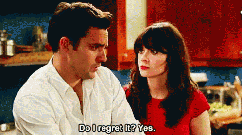 Regret New Girl GIF