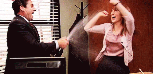 Champagne Shower - The Office GIF - The Office Comedy Television GIFs