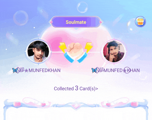 two men shaking hands in front of a heart and the words soulmate
