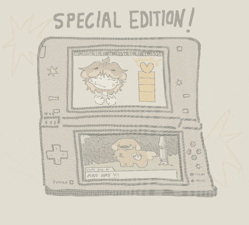 a drawing of a game console with the words special edition