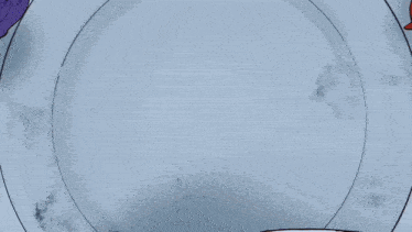 a group of anime characters are looking up at a circle with the letter a on it
