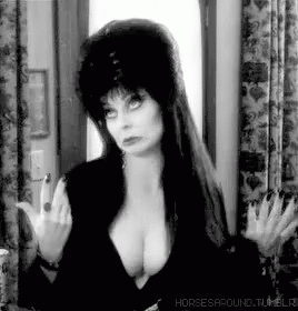 Elvira Make Faces GIF