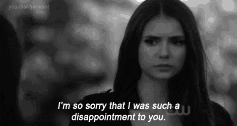 a woman says i 'm so sorry that i was such a disappointment to you in a black and white photo