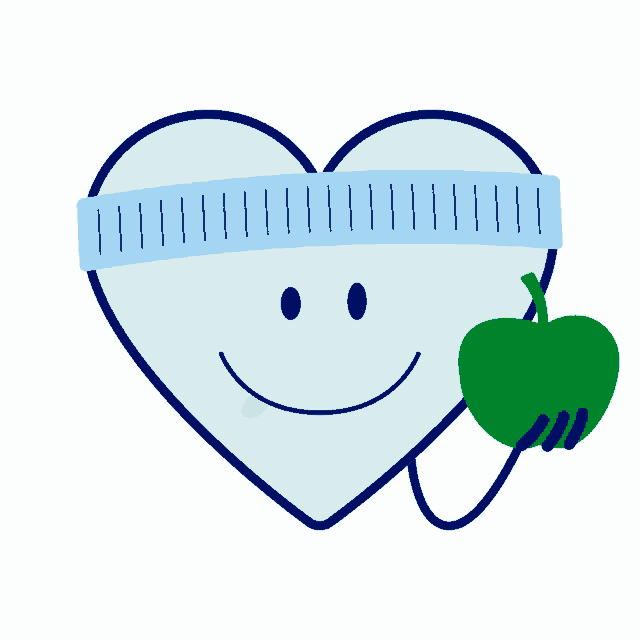 an illustration of a heart with a measuring tape around it