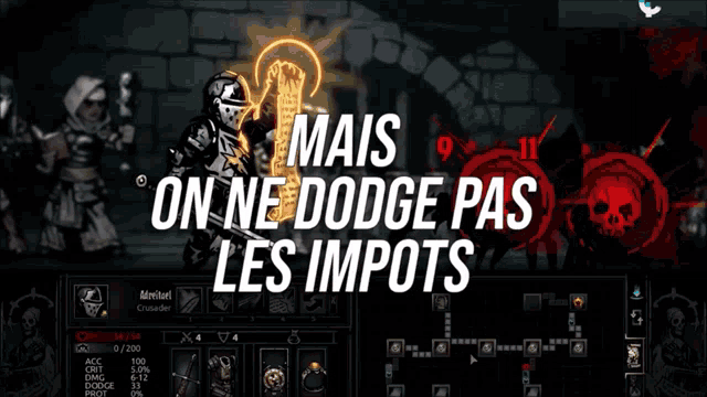 a screenshot of a video game called mais on ne dodge pas les impots