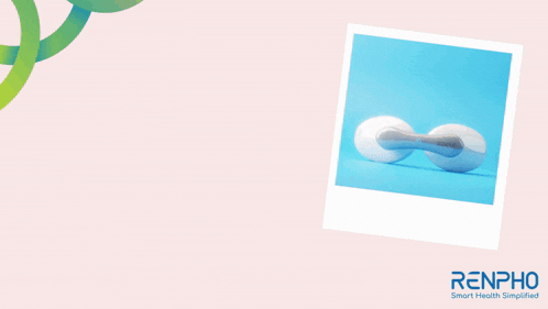 a picture of a renpho eye mask on a floral background