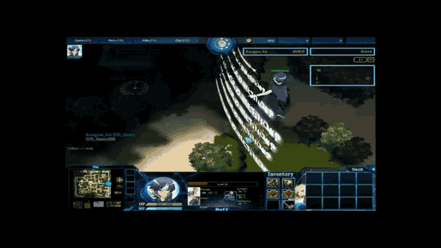 a screenshot of a video game with ice crystals coming out of the bottom