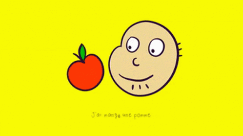 Jai Mangéune Pomme Et Jai Plein Dénergie Pomme GIF - Jai Mangéune Pomme Et Jai Plein Dénergie Pomme énergie GIFs