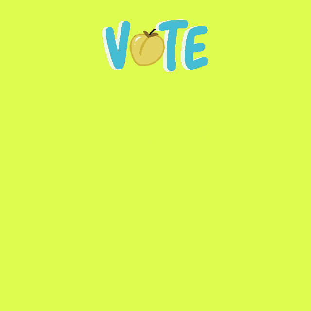a sign that says vote early weekend on a yellow background