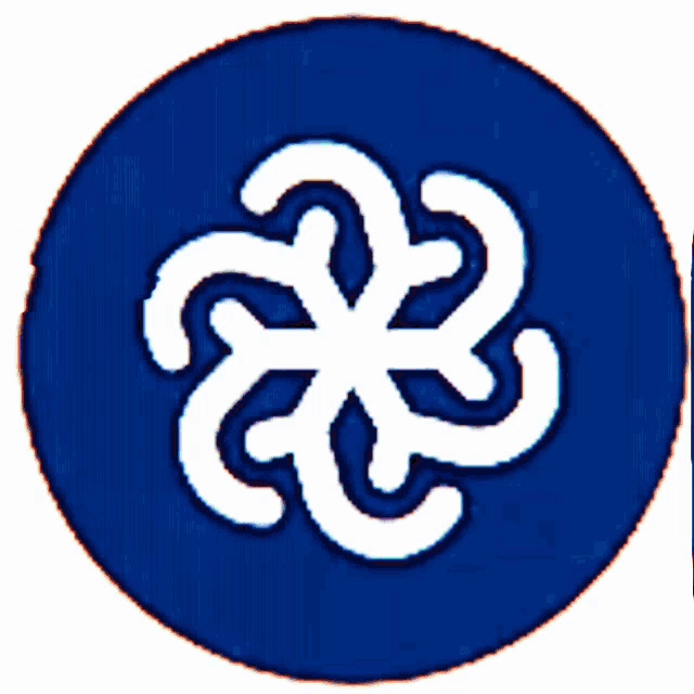 a colorful circle with a flower in the middle