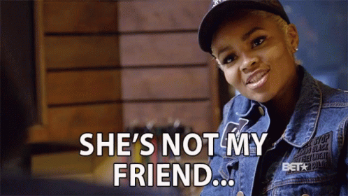 Shes Not My Friend Denying GIF - Shes Not My Friend Not My Friend Denying GIFs