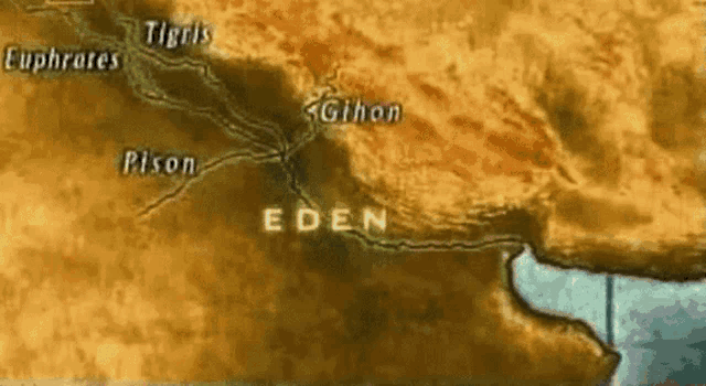 a map shows the location of eden and the surrounding area