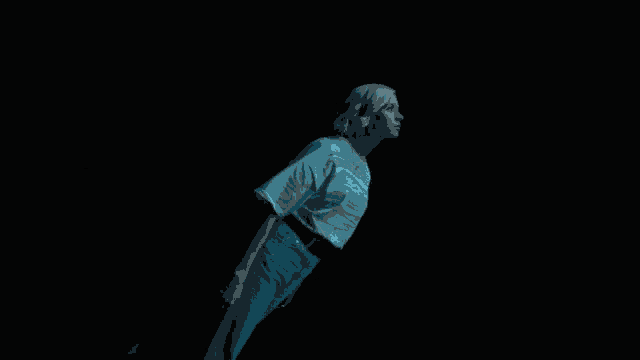 a woman in a white t-shirt has her arms outstretched and looks up at the sky