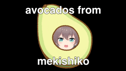 an avocado with a picture of a girl in it