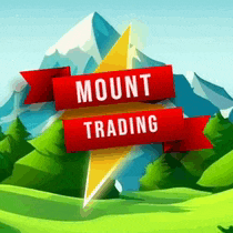 a sign that says mount trading in front of mountains