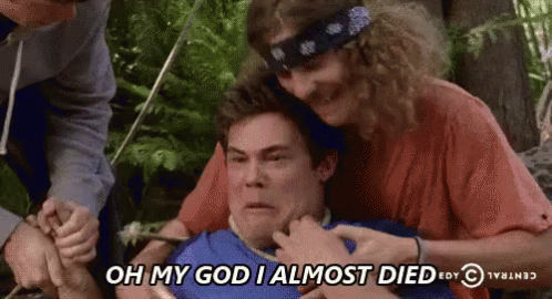 Oh My God I Almost Died GIF - Workaholics Almostdied Panic GIFs