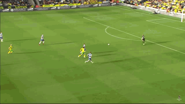 a soccer game is being played on a field with a crowd watching