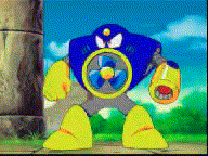 a cartoon character with a fan on his chest