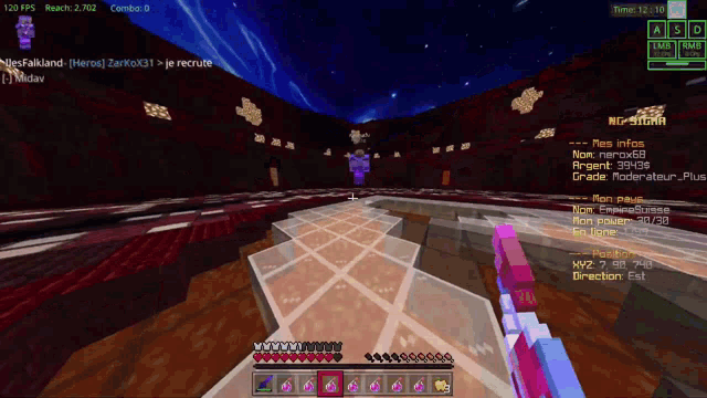 a screenshot of a minecraft game shows a player named nerox68