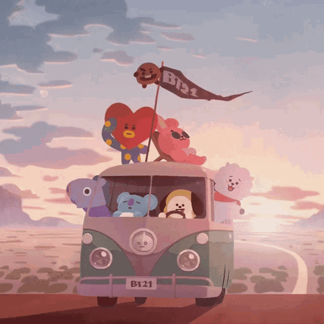 a bus with a license plate that says bt21