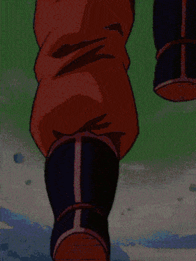 a close up of a cartoon character 's pants and socks
