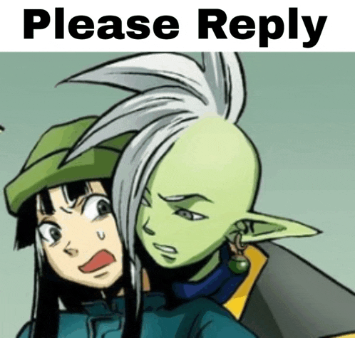 a picture of a cartoon character with the words please reply below