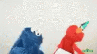 Happy Birthday Elmo GIF - Happy Birthday Elmo Cookie Monster GIFs