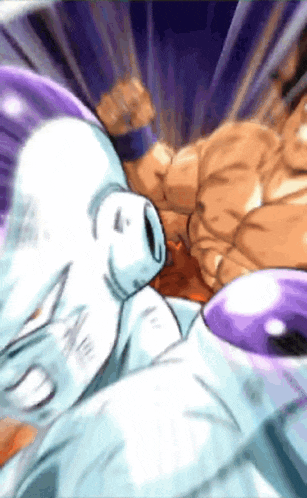 a cartoon of a man fighting another man in a boxing match .
