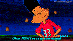 a cartoon of a boy wearing a red shirt with the number 33 on it