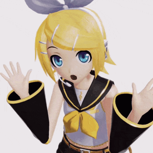 a girl with a bow on her head is wearing headphones