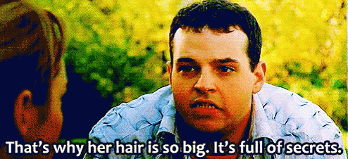 Hair Is Full Of Secrets GIF - Mean Girls Secrets Knows Everything GIFs