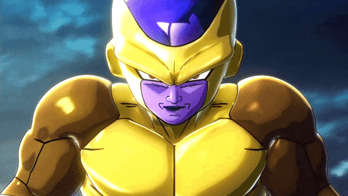 a cartoon character has a purple face and a yellow body
