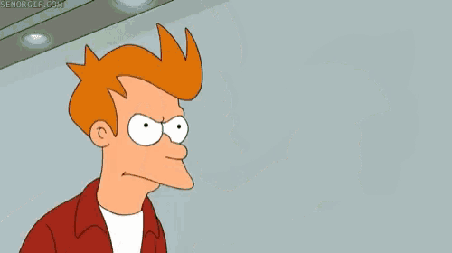 fry from futurama is holding a bunch of money and says shut up and take .