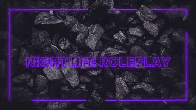 a purple neon sign says nightlife roleplay