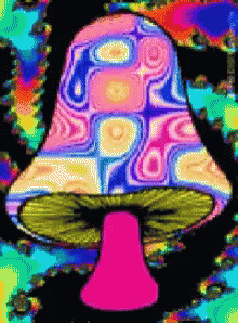 Abstract Mushrooms GIF - Abstract Mushrooms Rainbow GIFs