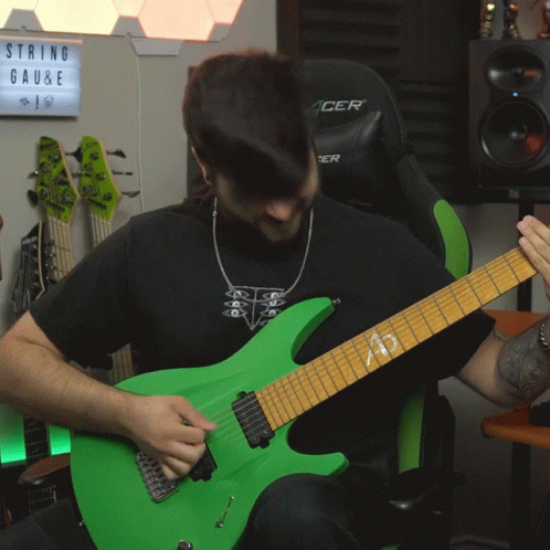 Playing Guitar Andrew Baena GIF - Playing Guitar Andrew Baena Feel The Music GIFs