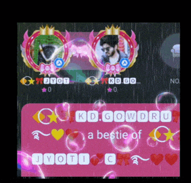 a screenshot of a chat with two people named jyot and kd go