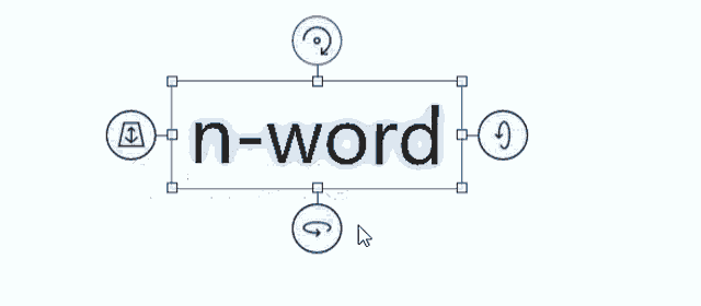 the word n-word is shown in a graphic