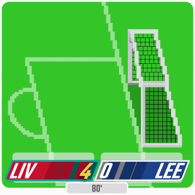 a pixel art illustration of a building on fire with the score of liv 40 lee 80