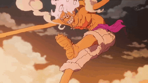 a cartoon character is flying through the air with smoke coming out of his mouth