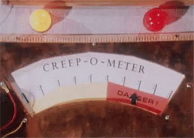 Creepin GIF - Creep O Meter Danger GIFs
