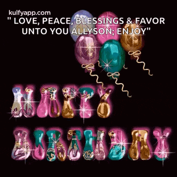 a birthday card with balloons and the words happy birthday